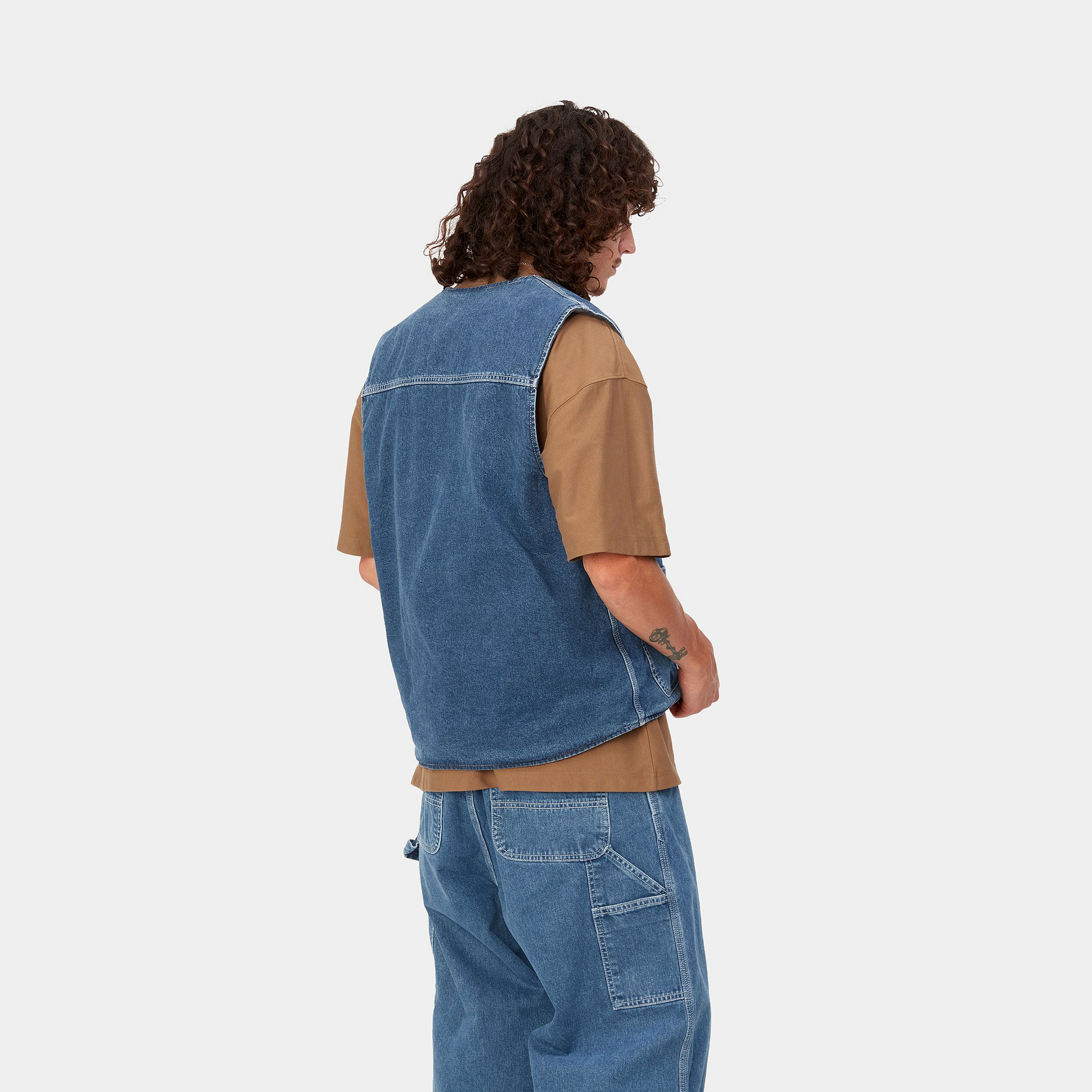 Carhartt WIP Chore Vest Blue Stone Washed