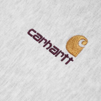 Carhartt WIP Half Zip American Script Sweatshirt Ash Heather