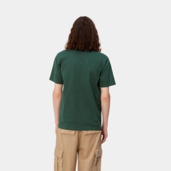 Carhartt WIP S/S University Script T-Shirt Discovery Green/Gold