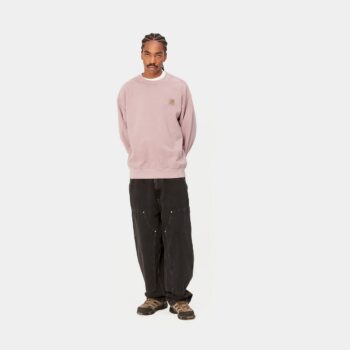 Carhartt WIP Vista Sweat Glassy Pink Garment Dyed