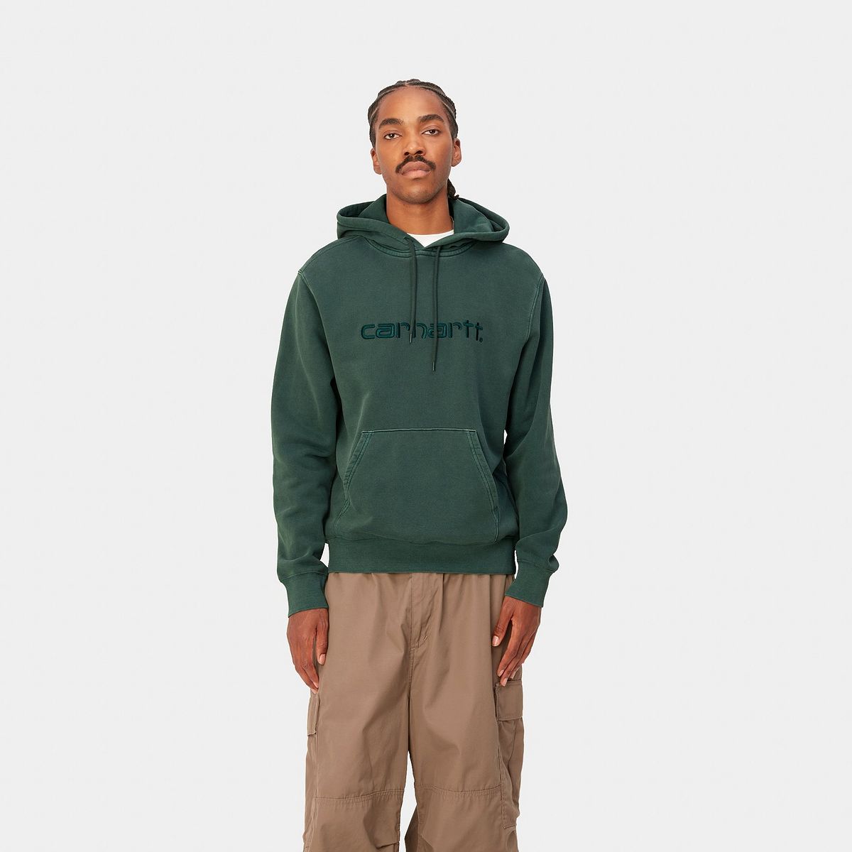 Carhartt WIP Hooded Duster Sweat Discovery Green Garment Dyed