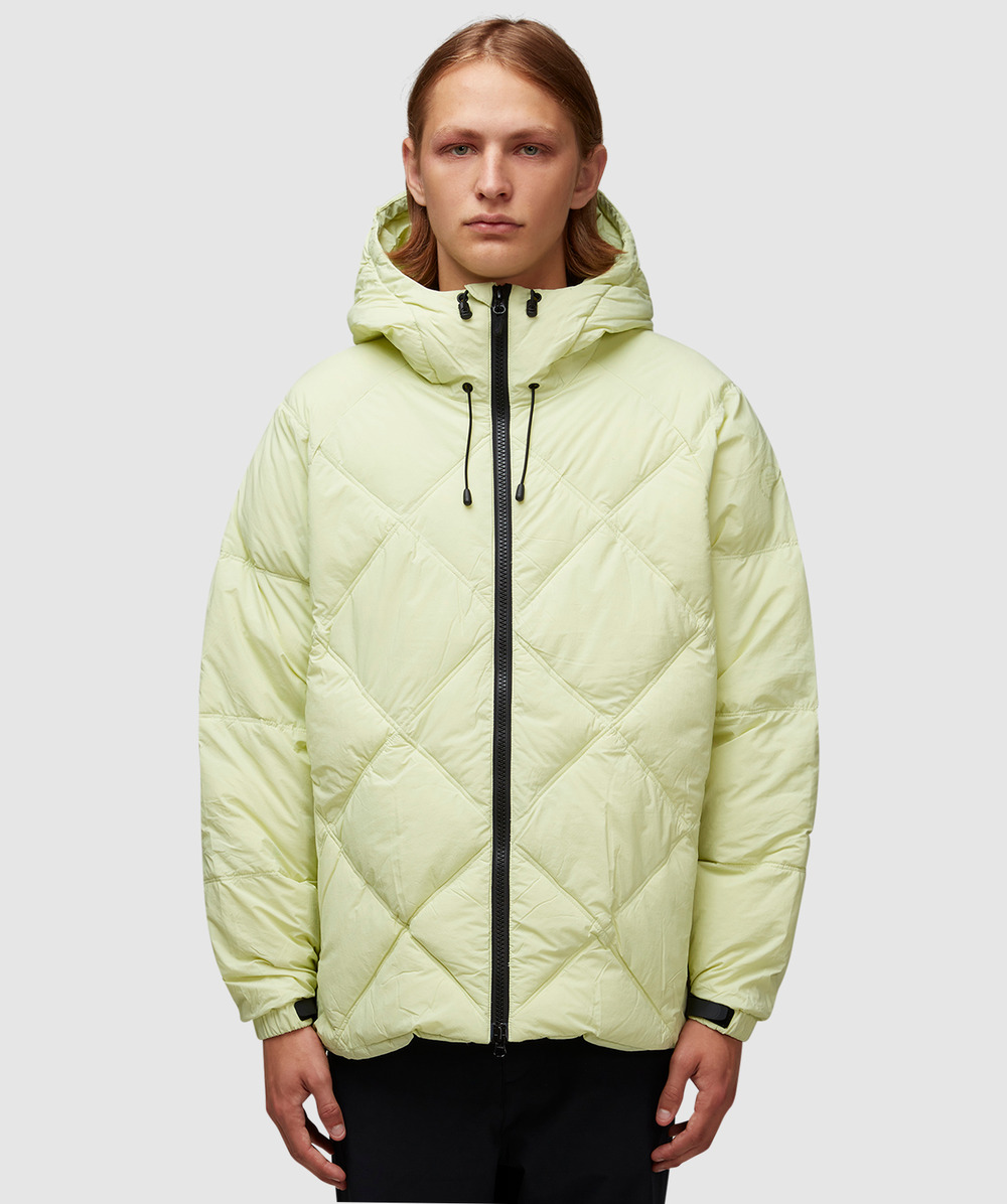 Purple Mountain Observatory High Neck Fjord Puffa Jacket Lime Cream