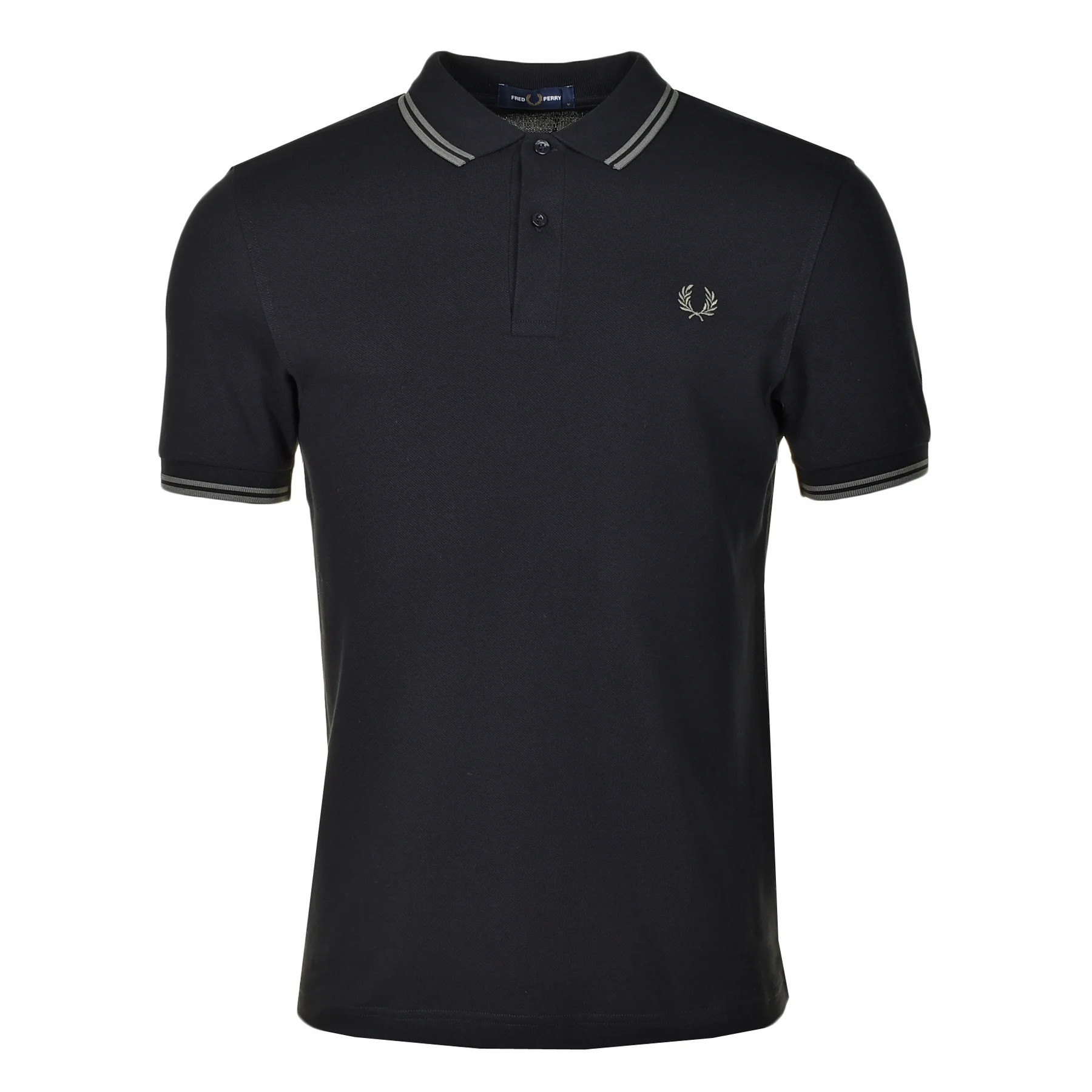 Fred Perry Twin Tipped Polo Shirt Black Field Green