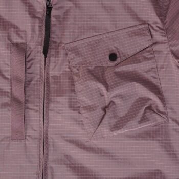 MA.STRUM Nylon Grid Overshirt Mud Pink