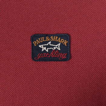 Paul & Shark Long Sleeve Polo Shirt Dark Red