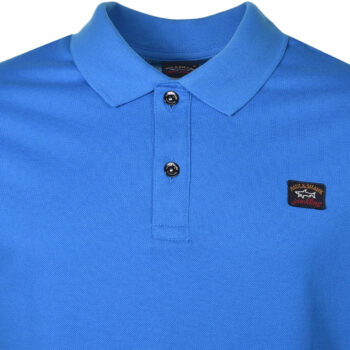 Paul & Shark Short Sleeve Polo Shirt Bright Blue