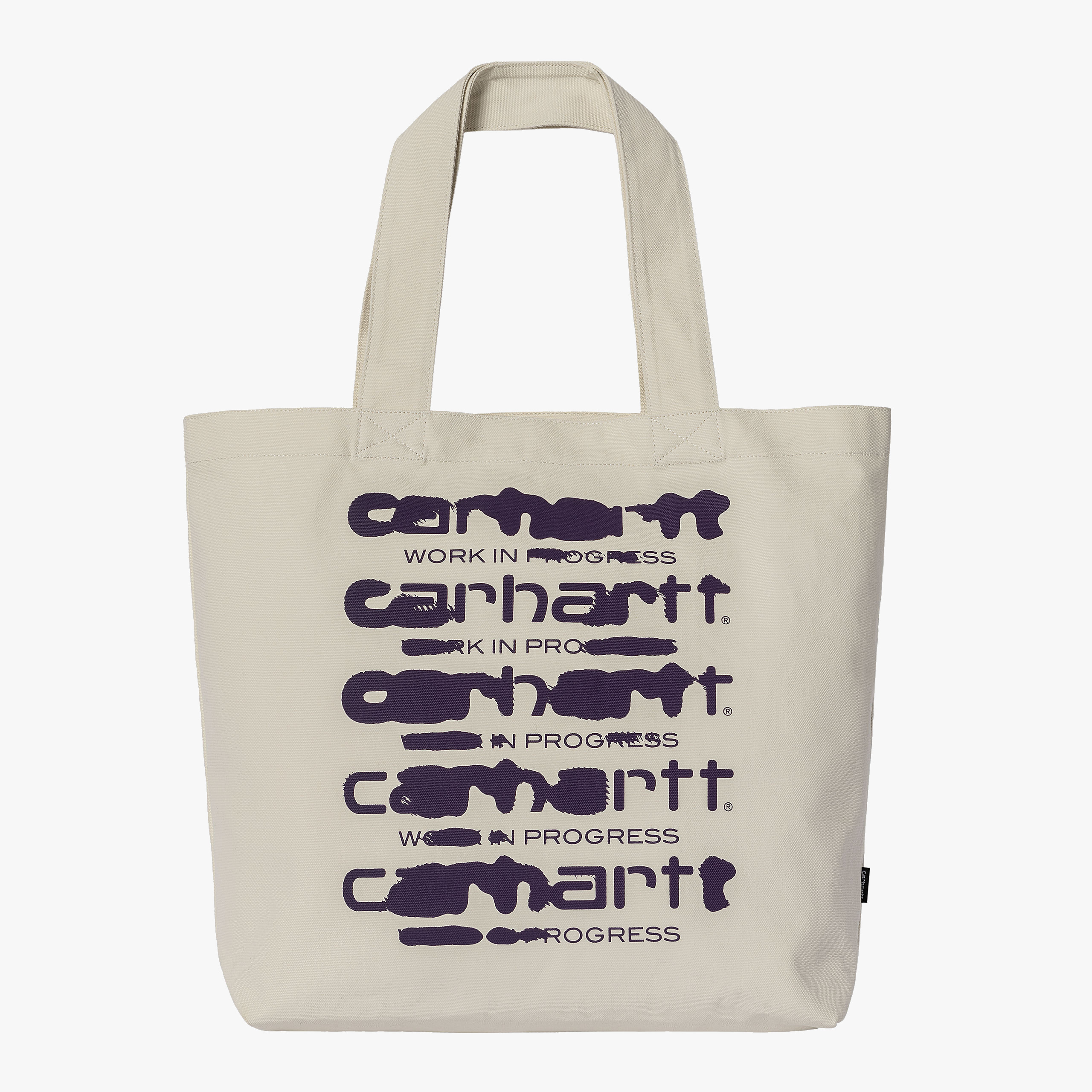 CARHARTT WIP CANVAS GRAPHIC TOTE LARGE INK BLEED PRINT WAX