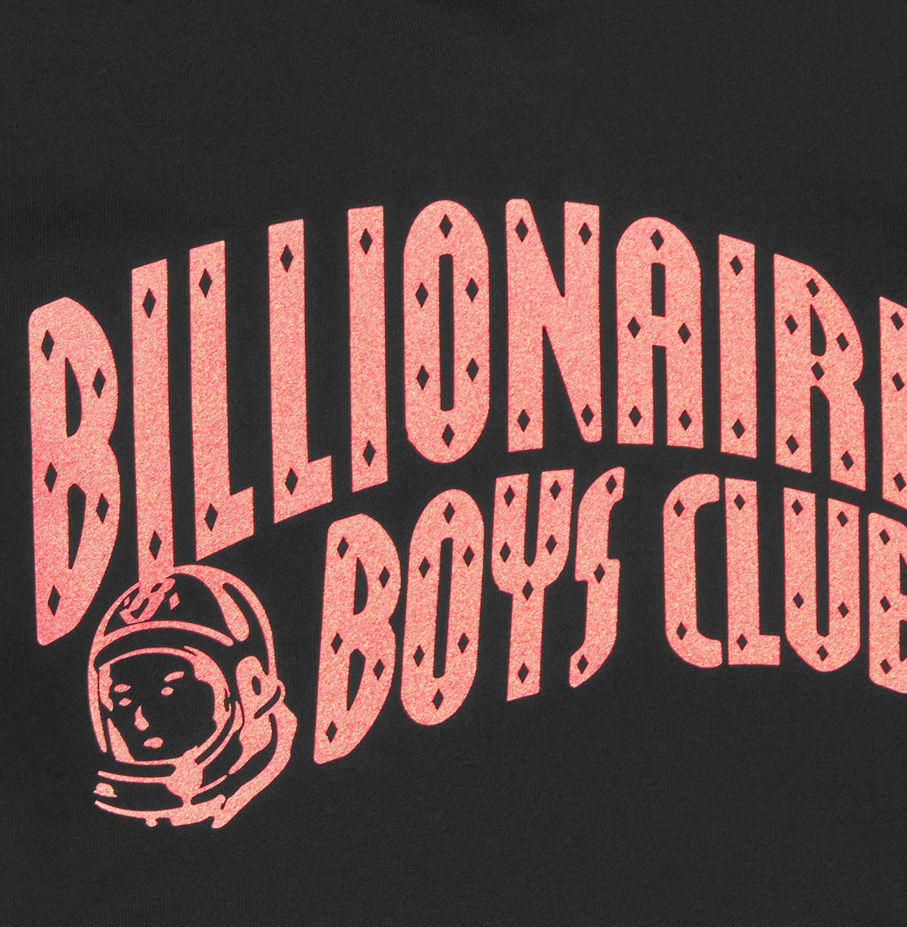 Billionaire Boys Club Glitter Arch Logo Popover Hood Black Pink