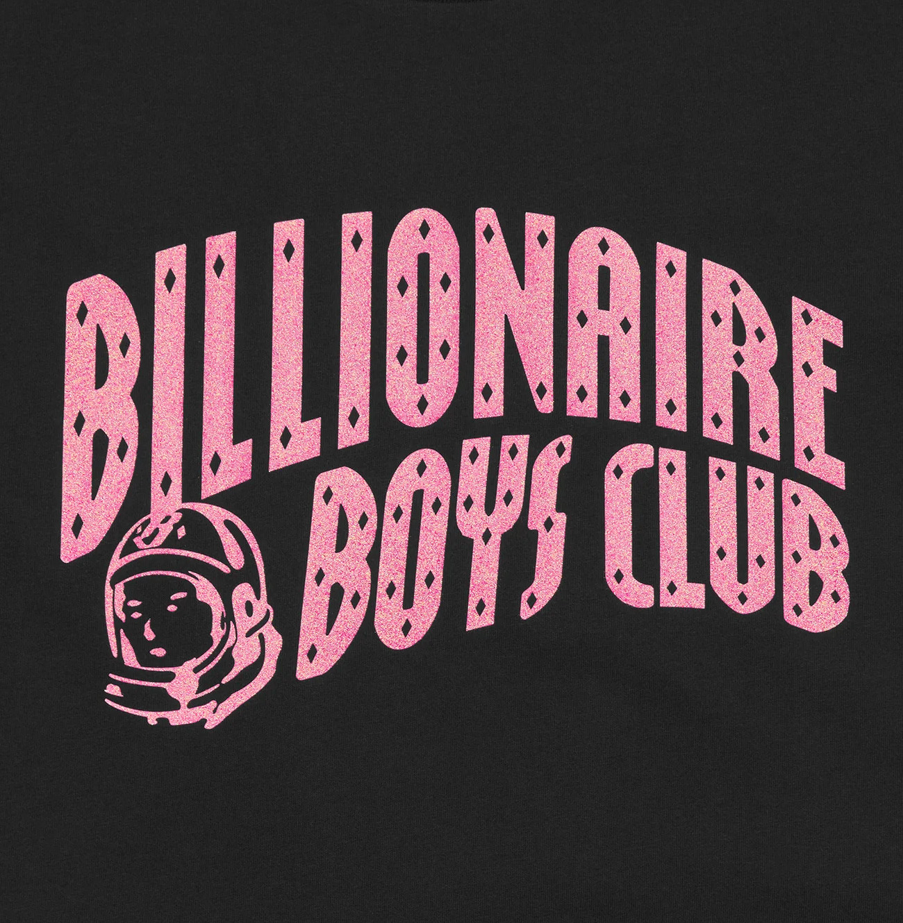 Billionaire Boys Club Glitter Arch Logo T-Shirt Black Pink
