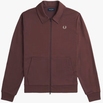 FRED PERRY J7827 TAPE DETAIL COLLARED TRACK JACKET CARRINGTON ROAD BRICK