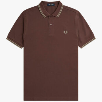 FRED PERRY M3600 TWIN TIPPED POLO SHIRT Carrington Road Brick
