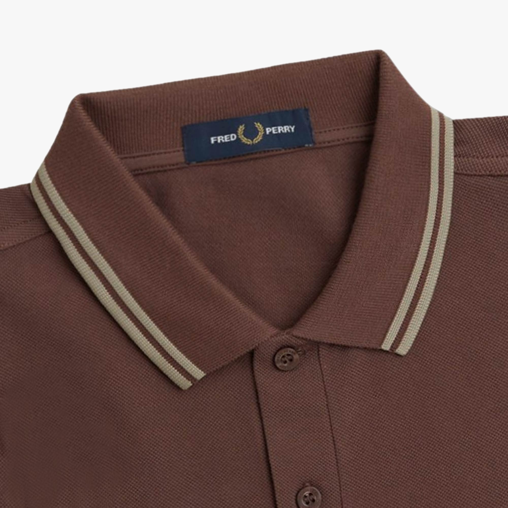 FRED PERRY M3600 TWIN TIPPED POLO SHIRT BRICK