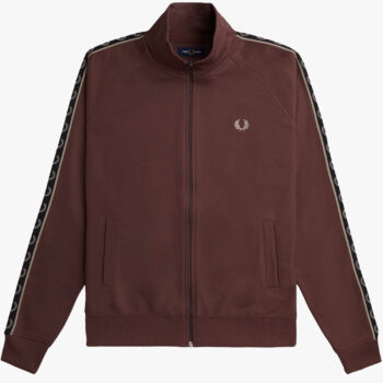 Fred Perry J5557 Contrast Tape Track Jacket Carrington Road Brick