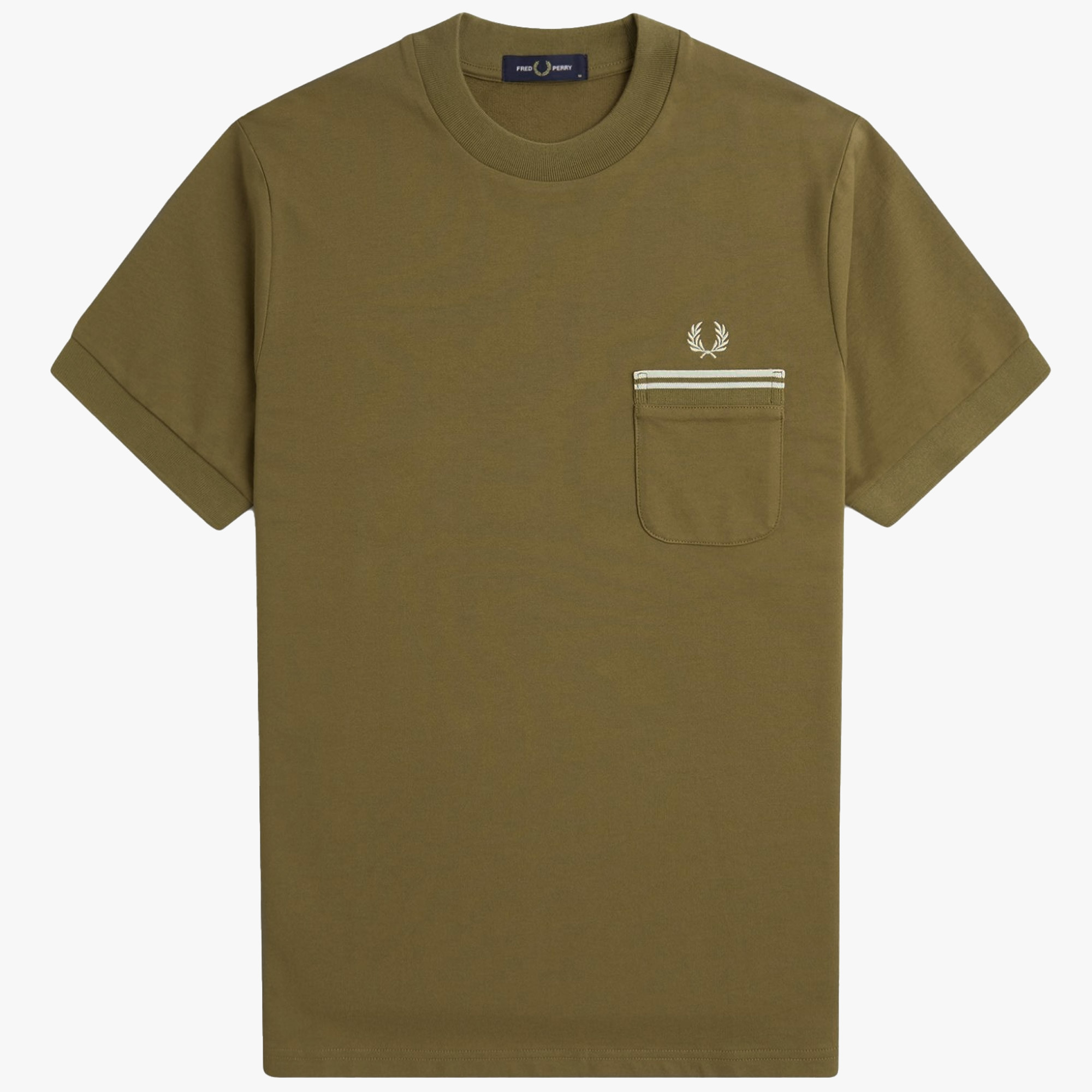 Fred Perry Loopback Jersey Pocket T-Shirt Shaded Stone