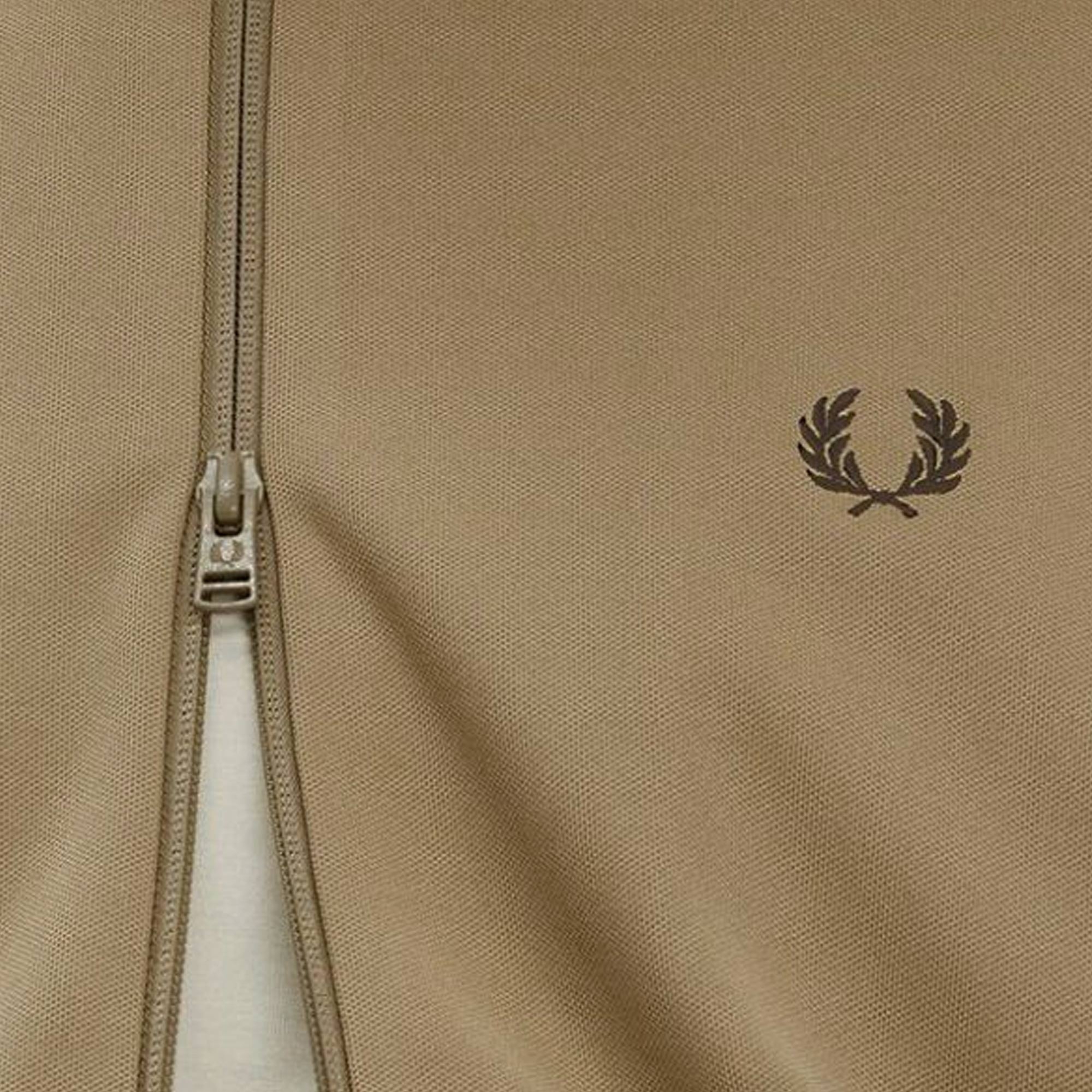 Fred Perry Tape Detail Track Jacket Warm Stone
