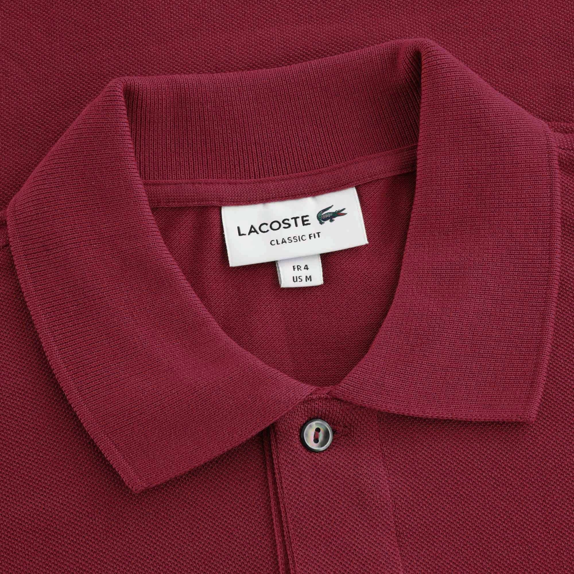 Lacoste Classic Pique Polo Shirt Bordeaux