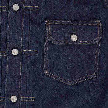 OrSlow Type 1 Pleated Front 40's Denim Jacket One Wash