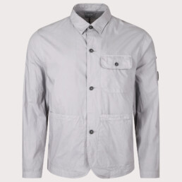 C.P. Company Popeline Workwear Shirt Drizzle Grey