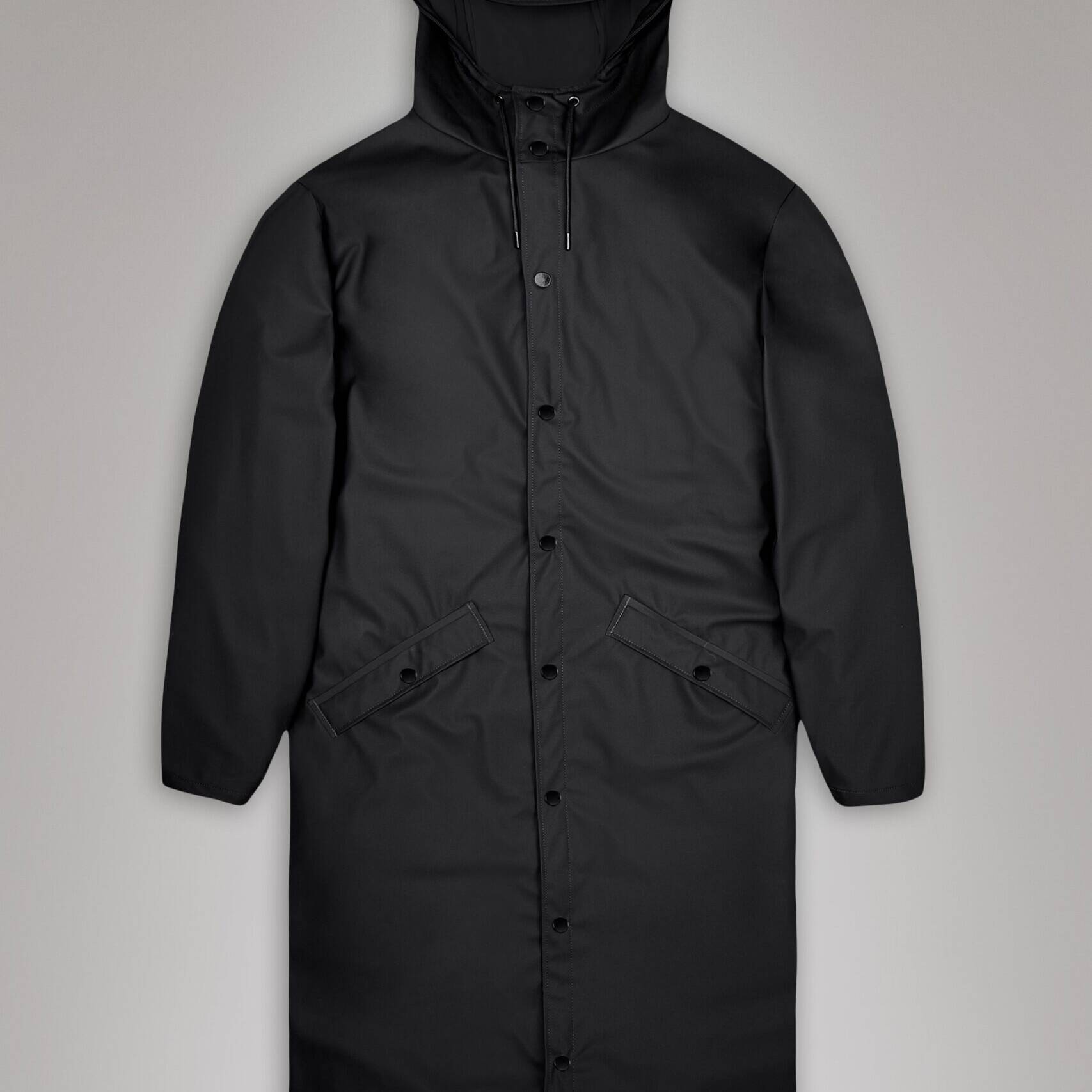 Rains Longer Jacket - Black