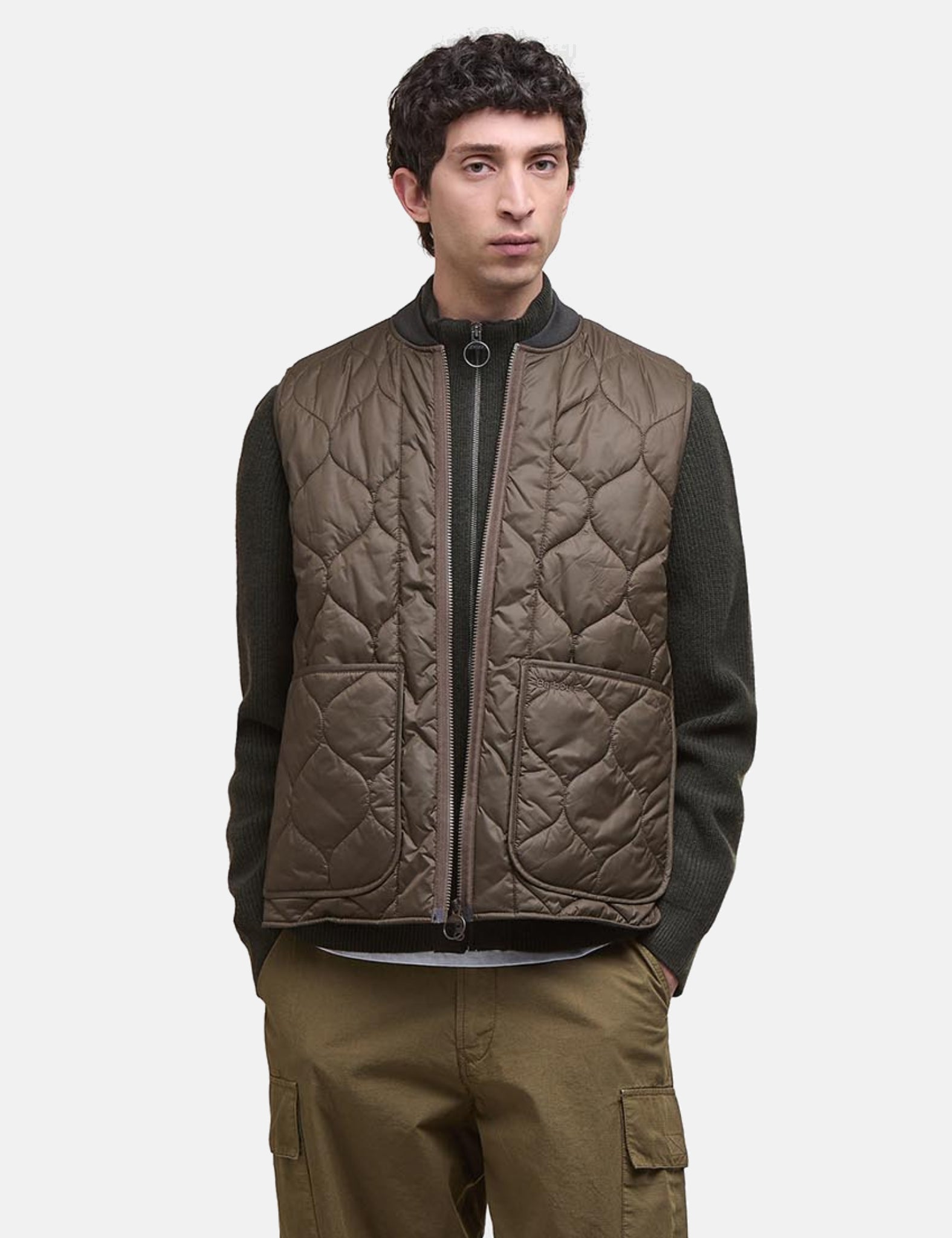 Barbour Re-Engineered Utility Liddesdale Gilet - Dark Olive Green - Green / M