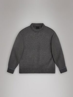Rains Sowa Knit Crew Neck - Grey/Black