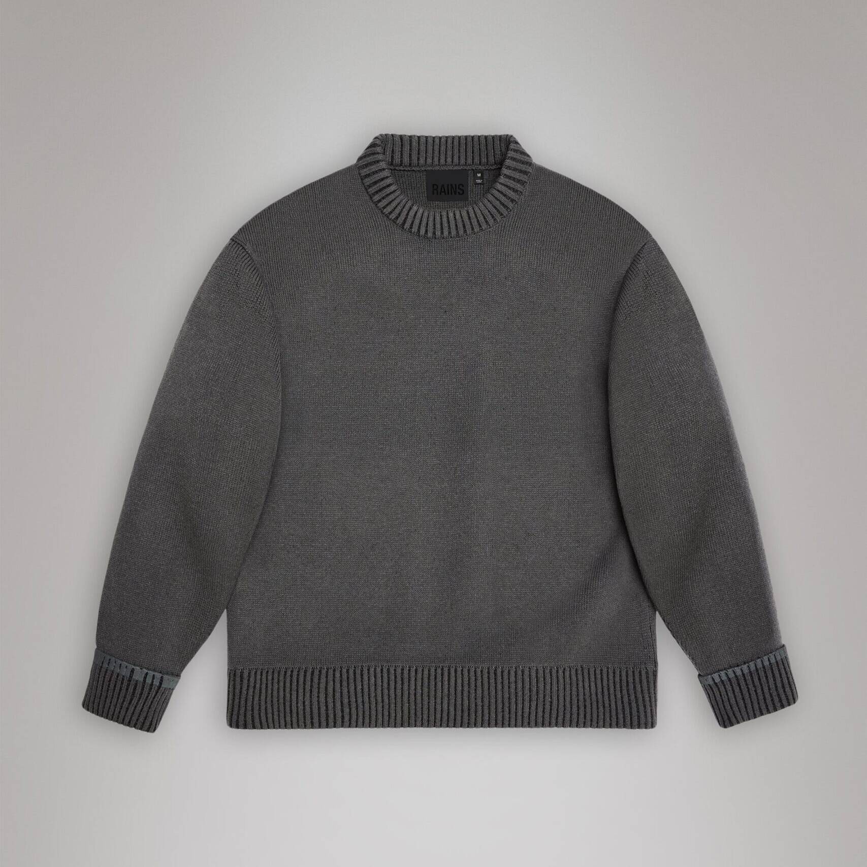 Rains Sowa Knit Crew Neck - Grey/Black