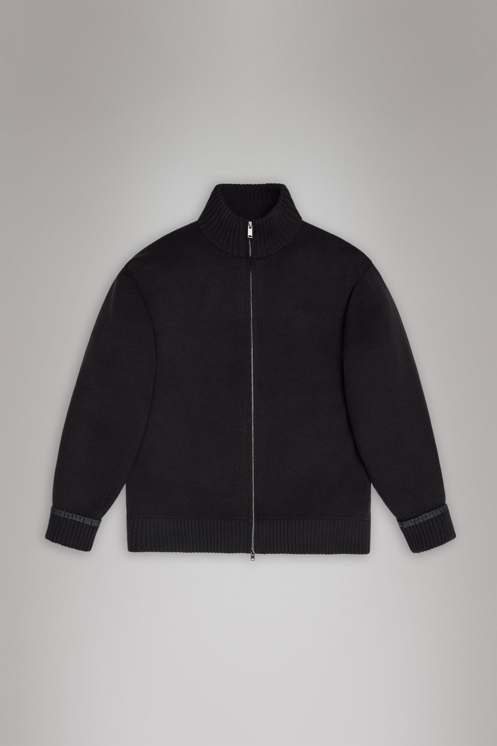 Rains Sowa Knit Zip Cardigan - Black