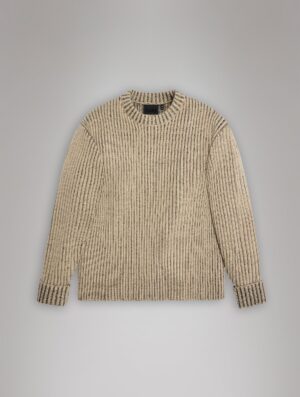 Rains Sapa Knit Crew Neck - Beige/Black