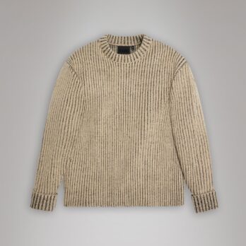 Rains Sapa Knit Crew Neck - Beige/Black