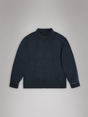 Rains Sowa Knit Crew Neck - Navy/Black