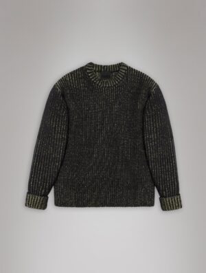 Rains Sapa Knit Crew Neck - Black/Acid