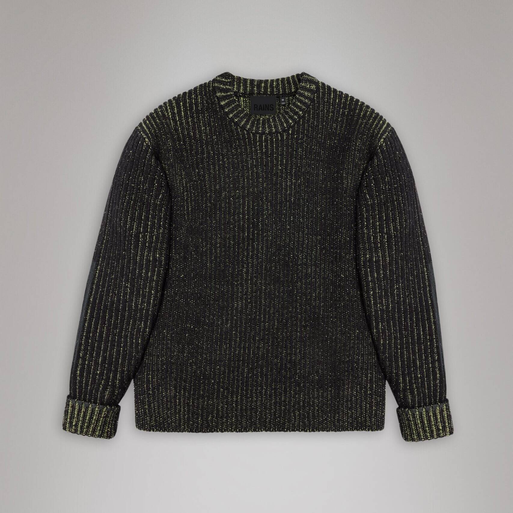 Rains Sapa Knit Crew Neck - Black/Acid
