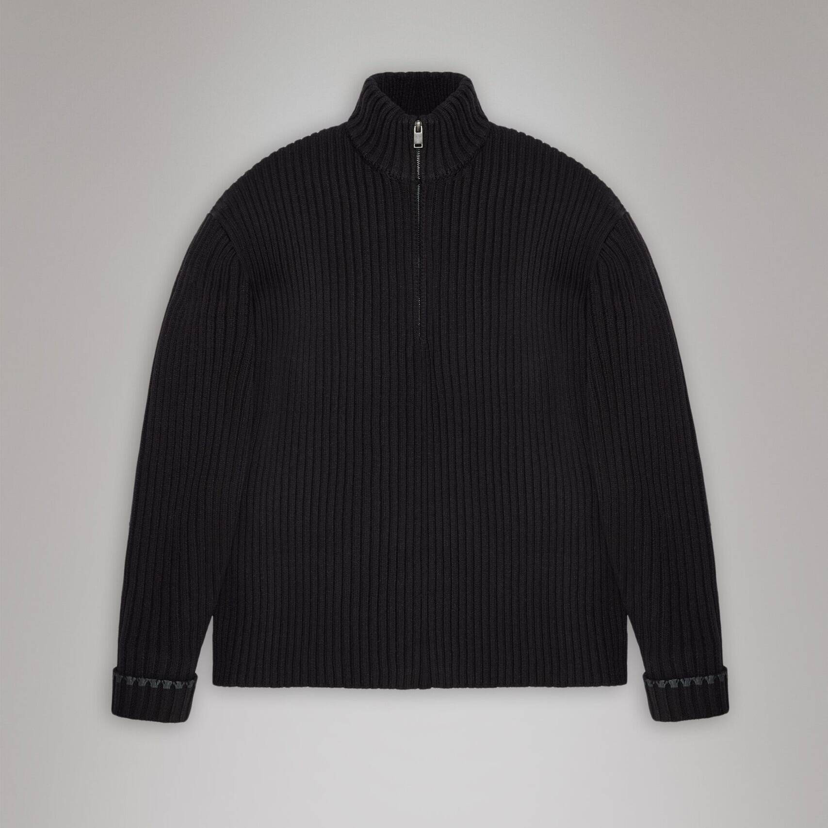 Rains Sapa Half Zip Knit - Black