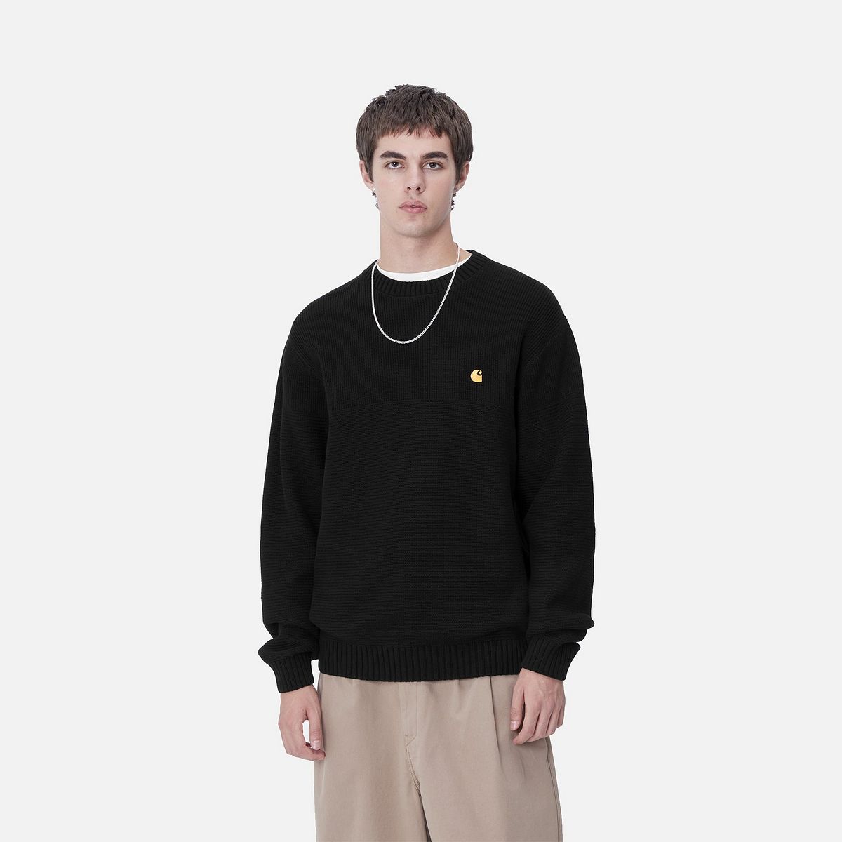 The Chane Sweater is a textured midweight knit made from cotton